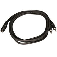 Seismic Audio 6 Foot Stereo Female to Dual 3.5mm Male Cable-Audio Y Splitter (SA-Y7)