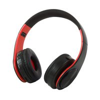 Didade Bluetooth Headphones Over Ear, Hi-Fi Stereo Wireless Headset, Foldable, Soft Memory-Protein Earmuffs, w/Built-in Mic and Wired Mode for PC/Cell Phones/TV (Black&Red)