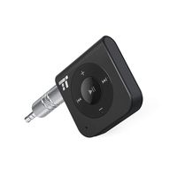 15 Hour Bluetooth Receiver,TaoTronics Portable Wireless Car AUX Adapter 3.5mm Stereo Car Kits(Renewed)