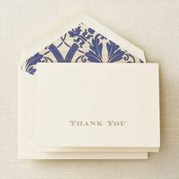 Crane & Co. Gold Hand Engraved Regency Thank You Note - Pack of 10 (CT1265)