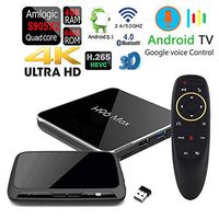 Apes Android 8.1 H96 MAX X2 Amlogic S905-X2 Voice Command Remote Control 64GB/4GB DDR4 Bluetooth 4.1 Quad Core 1080p 4K HDR Dual WiFi 5G TV Box + H18+ Touchpad Backlight Keyboard Remote