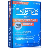 ExtenZe with Testosterone Boost 15ct Enhanced Stamina Energy and Strength Booster for Men Two Pills in One!