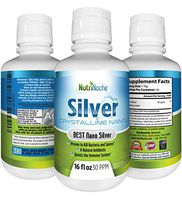 NutriNoche Colloidal Silver Mineral Liquid Supplement - Daily Immune System Support - Colloidal Nano Silver 30 PPM (16 Ounces)