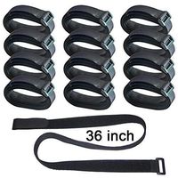 Hanete 12 Pack 36 inch Reusable Fastening Cable Straps, Hook and Loop Cable Tie Wraps Cinch Cable Tie Down Straps