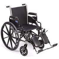 Invacare Tracer SX5 Wheelchair, with Desk Length Arms and T94HAP Elevating Legrests with Padded Calf Pads, 16" Seat Width