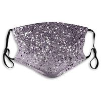 Adjustable Earloop Face Ma-sk,Anti-smog PM2.5 Ma-sk Sparkling Lavender Lady Glitter #2#Shiny #Decor #Art 5 Layers of Activated Carbon Filter,Reusable Protection Ma-sk