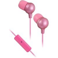 JVC HAFR36P Marshmallow Inner Ear Headphones with Microphone and Remote -Pink