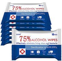Wet Wipes, Large Alcohol Hand Wipes, 75% Alcohol Detergent Wipes Travel for Multifunctional Cleansing(6 Pack, 60 Pcs)
