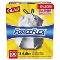 Glad ForceFlex Tall Kitchen Drawstring Bags 13 gal 50 ct