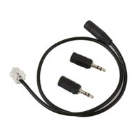 Baovery RJ9 to 3.5mm Plug Jack Cable for Telephone Headset Headphones with 2 Adapters