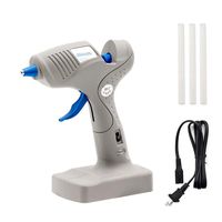 Cordless Hot Glue Gun - Charger & Battery Operate Dual Temp Glue Gun Kit with 3 Pcs Premium Glue Sticks for DIY Arts Decoration/Gifts (Battery Not Included)
