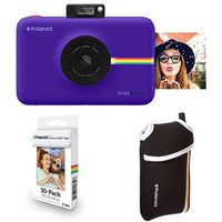Polaroid Snap Touch Instant Print Digital Camera With LCD Display (Purple with Zink Zero Ink Printing Technology w/ Starter Kit, ZINK Paper (30 Sheets), and Neoprene Protective Pouch