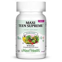 Maxi-Health Teen Multivitamin For Girls 12-17 – Natural Vitamins And Minerals Enhances Development And Immune Health - Best Kosher Supplement For Teenagers – 60 Count
