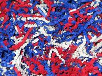 U Choose Size! RED White RYL Blue Gift Basket Shred Crinkle Paper Filler Bedding (8 Oz Bag)