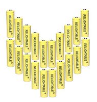 RELIGHTABLE AA NiCd 600mAh 1.2V Rechargeable Batteries for Solar Garden Lights (Pack of 20)