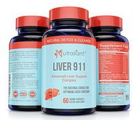 Liver 911 Cleanse & Detox Support Supplement #1 Detoxifier & Regenerator - Best Natural Blend Silymarin Milk Thistle Extract, Chanca Piedrea, Beet, Artichoke, Dandelion, Chickory Root Veggie Capsules