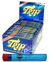 Trip2 Cellulose Clear Rolling Papers Mini Size (24 Packs/Full Box) with Rolling Paper Depot Doob Tube