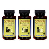 Swanson Noni 500 Milligrams 120 Capsules 2 Bottles (3 Pack)