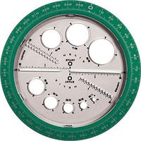 Angle/Circle Maker, Protractor/Compass, 360 Degrees, Sold as 1 Each