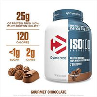 Dymatize Nutrition ISO 100, Whey Protein Powder, Gourmet Chocolate, 5 Pound