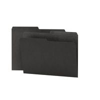 Smead Reversible File Folder, 1/2-Cut Printed Tab, Letter Size, Black, 100 per Box (10364)