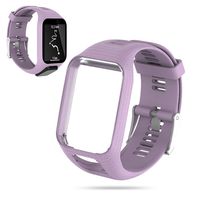Perfuw Compatible with Tom Tom Watch Straps Soft Silicone Watch Bands Replacement Wristband Bracelet for Tomtom Runner 2/Runner 3/Spark 3/Adventurer/Golfer 2 Sports GPS Running Smartwatch