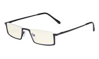 Eyekepper Computer Reading Glasses,UV420 Protection Blue Light Filter,Half-Rim Readers,Black +3.50