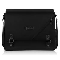 Messenger Bag for Men Laptop Bag 15.6 Inch, Lightweight Fashion Water Resistant Computer Satchel Women Crossbody Shoulder Bags Work School Sport Travel Casual Unisex Black