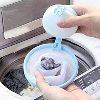 Laundry Ball - 1pc Mesh Filter Bag Floating Style Washing Machine Wool Filtration Hair Removal Device House - Clean Wizard Washer Removal Dispenser Small Balls Refill Essential Remover Ball Drye