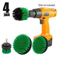 4 Packs Drill Brush Kit, Drill Scrubber Attachment Set for Cleaning Kitchen, Stove, Cabinet, Counter, Carpet, Linoleum