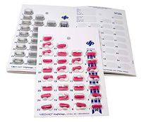 Monthly Cold Seal Medication Blister Pack System Cards - One Piece Unit Dose Book Fold, Easy No Extra Equipment Needed, Just Fill and Seal, (31 Day Monthly - 6 Pack)