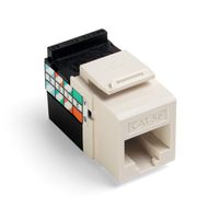 Leviton 5G108-BT5 GigaMax 5E QuickPort Connector, Cat 5E, Light Almond, 25-Pack