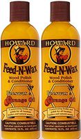 Howard Products FW0016 Wood Polish & Conditioner, 16 oz, orange, 16 Fl Oz 2 Pack