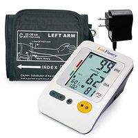Upper Arm Blood Pressure Monitor, Digital BP Monitor Cuff (8.6”-14"), 4-Users, 120 Memory, Fully Automatic Blood Pressure Machine with Large LCD Display, Carrying Case and Adapter Included