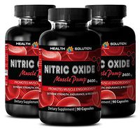 Preworkout Supplement for Men Natural - NO2 - Nitric Oxide Muscle Pump 2400mg - Nitric Oxide Power - 3 Bottles 270 Capsules