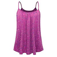 Jophufed Womens Sleeveless Summer Tank Tops Summer Tunic Tops Red