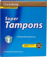 Good Sense Super Cardboard Applicator Unscented Tampon, 20 Count - Case of 12