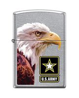 Zippo US Army Bald Eagle Street Chrome Pocket Lighter