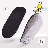 Plantar Fasciitis Heel Inserts Gel Heel Pads Heel Cups Heel Lift Inner Heightening Insole Sports Super Soft Foam Invisible Heightening Support Pad Half Pad Silicone Popcorn Insole for Shock Absorbing