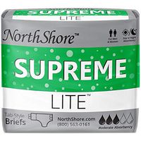 NorthShore Supreme Lite Tab-Style Briefs, Green, Large, Case/60 (4/15s)