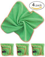Antimicrobial, Antibacterial Microfiber Cleaning Cloths with DG-300 Silverclear, a Proven Killer of Viruses and Bacteria. Go Beyond Ordinary Cleaning. 4 Washable and Reusable Cloths