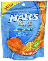 Halls Kids Vitamin C Pops Orange - 10 ct