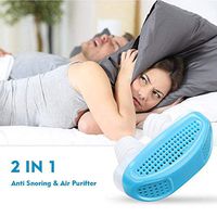 2 in 1 Soft Anti Snoring Device and Air Purifier -Sleep Device Prevent Snoring Clip Breathing Sleep Nose Care Filters- Snoring Solution Nasal Dilator for Breathing (Blue)