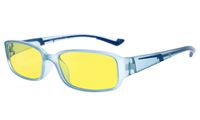 Eyekepper 94% Blue Light Blocking Eyewear, Yellow Tinted Lens Computer Glasses (Blue/Blue Arm +0.00)
