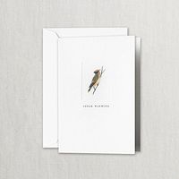 Crane & Co. Cedar Waxwing Note- Pack of 20 Cards