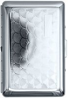 Silver Swirls Compact (7 100s) Metal-Plated Cigarette Case & Stash Box