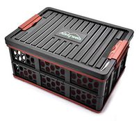 Alezywels Collapsible Car Trunk Organizer and Storage Box, Perfect for SUV, Auto, Vehicle, Family Vans, Travel and Camp (Black)