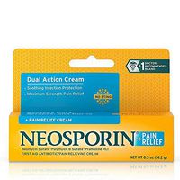 Neosporin Plus Pain Relief Cream, Maximum Strength, 0.5 oz (Pack of 6)