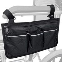 Titcch Wheelchair Side Bag Lightweight Wheelchair and Walker Side Bag - Compact Carry Hands Free Front or Side Pouch for Electric or Manual Scooters Rollators