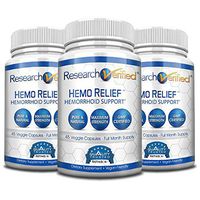 - Research Verified Hemo Relief - 100% Natural Formula for Hemorrhoid Relief - Provides Immediate Relief and Long-Term Healing – 365 Days Money Back Guarantee - 3 Bottles Supply